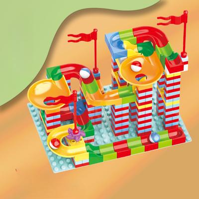 Variedade Slide Grande Partícula Blocos de Construção Bola Rolante Infantil Brinquedo Educacional Slide Base de Montagem Chenghai Brinquedos de Blocos de Construção