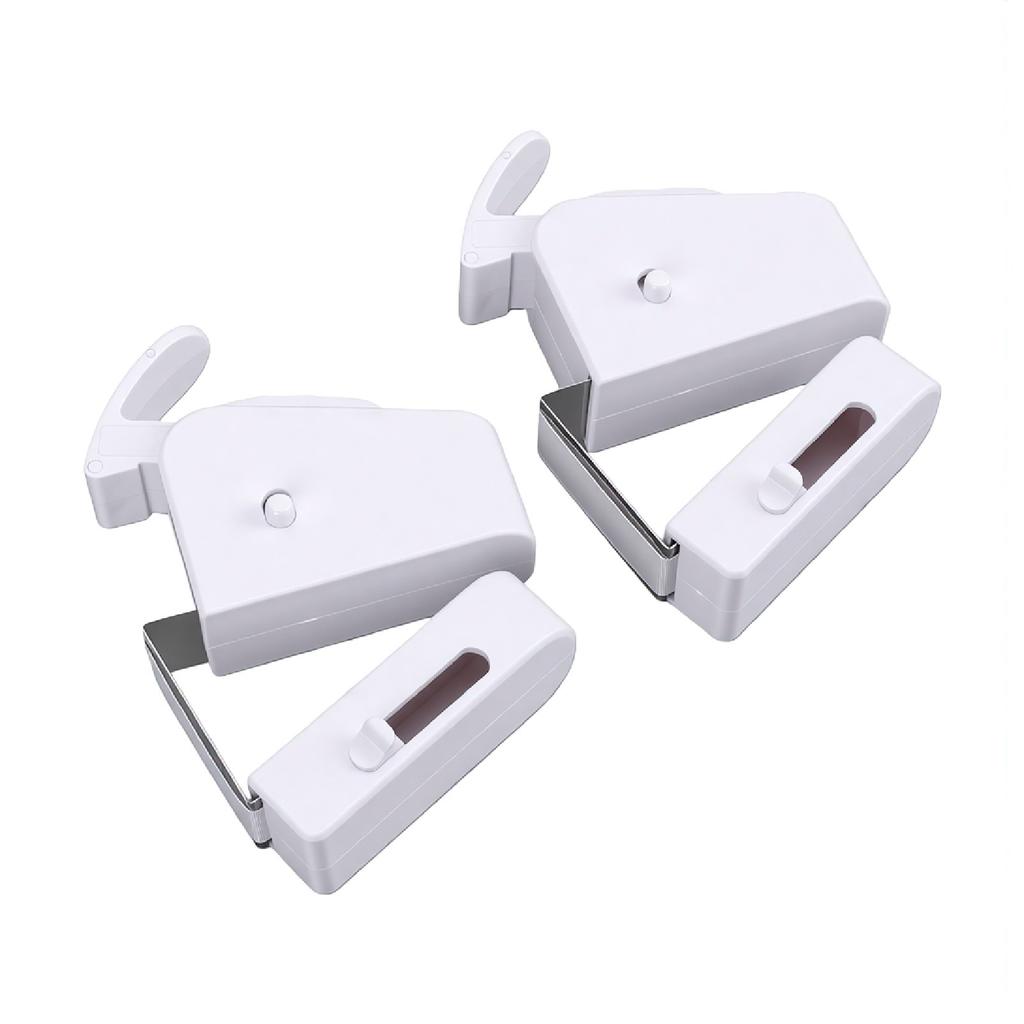 Child Proof Door Locks No Tools Installation Sturdy Detachable Snap On Safety Lock for Toddler 2pcs