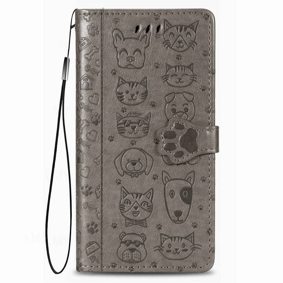 Leren Flip Beschermhoes Voor Vivo Y21D V60 Lite V23 V27 V25 V29 V30 V40 Y36 Y72 5G Y27 Y04 Y16 Y31 Y21 Y39 Y29 Y70 Y18 Y28 Kat Hond Portemonneehoes
