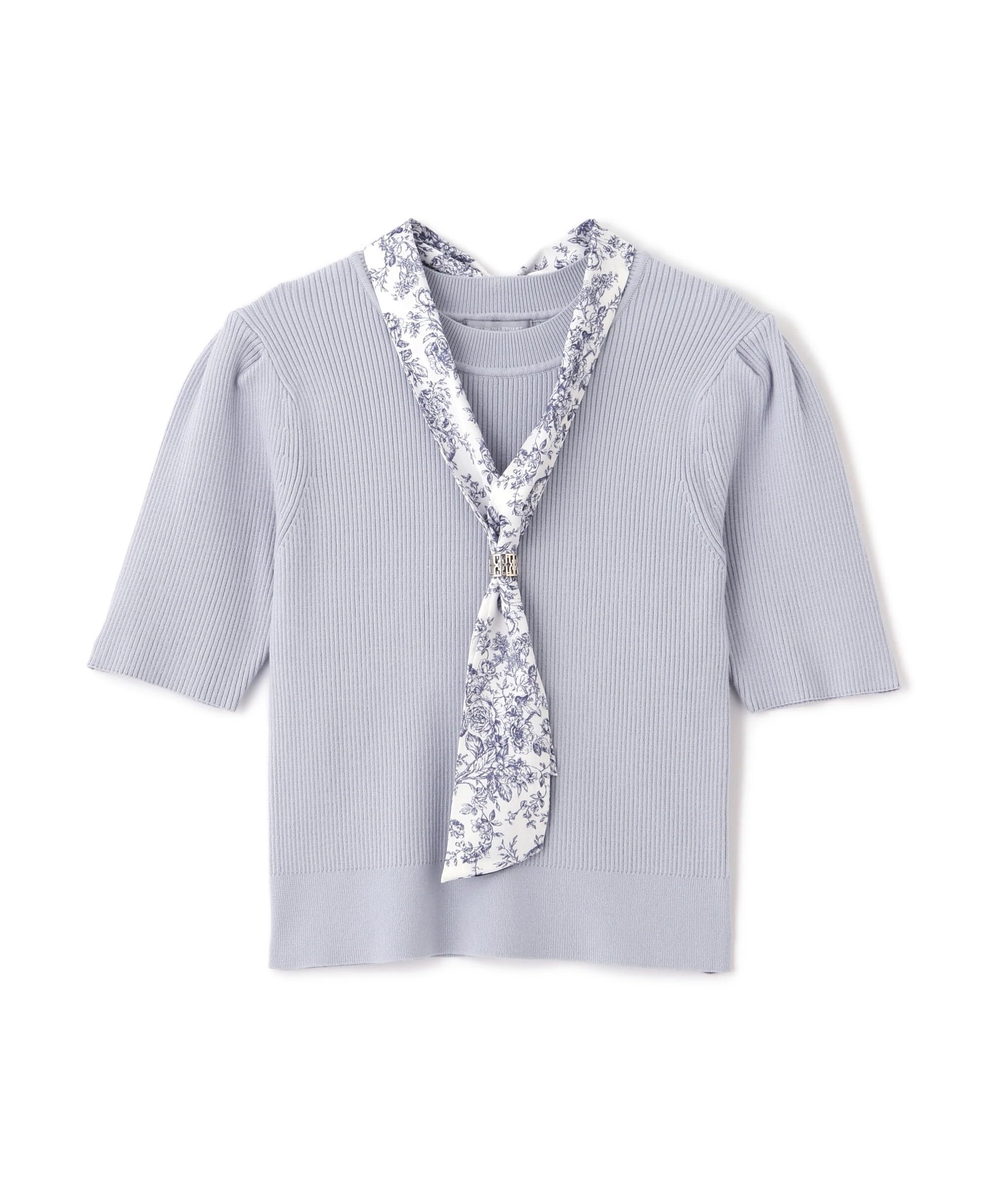 

Jill by Jill Stuart Jui Print Knit with Blue Women s Scarf, синий