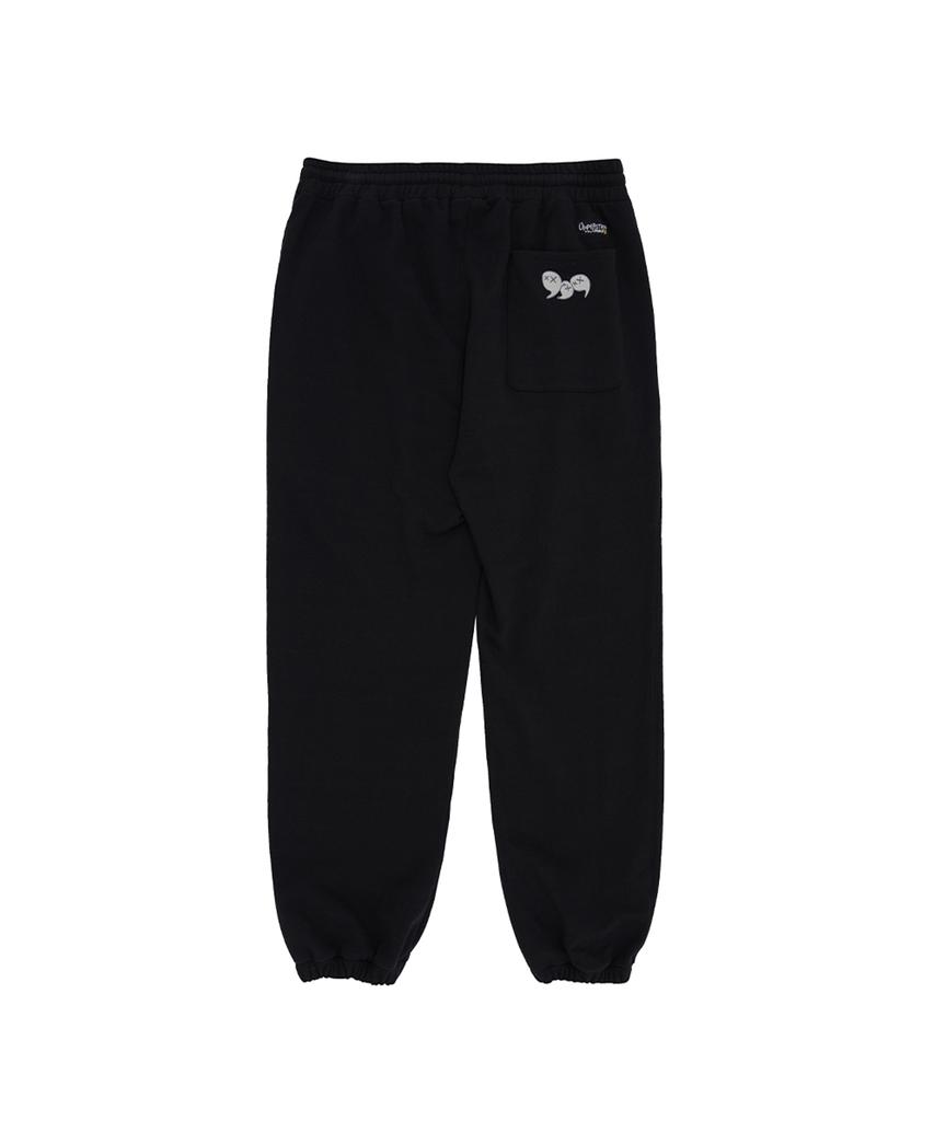 UPPERSTROP [Up3305] Lettering Logo Wide Sweat Jogger Pants Black