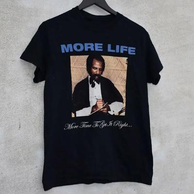 Drake T-shirt Drake More Life Black T-Shirt Graphic Short Sleeve Shirt Unisex Men Women Summer Crew Neck Cotton Tee