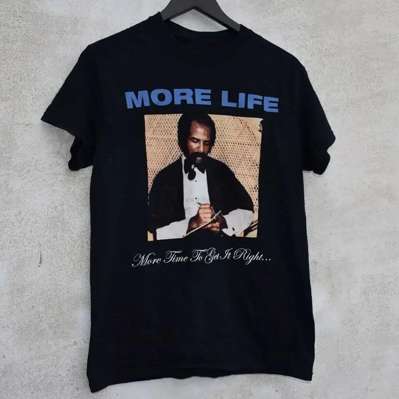 

Drake T-shirt Drake More Life Black T-Shirt Graphic Short Sleeve Shirt Unisex Men Women Summer Crew Neck Cotton Tee 4XL
