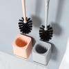 Long-Handled Wall-Mounted Toilet Brush with Draining Base