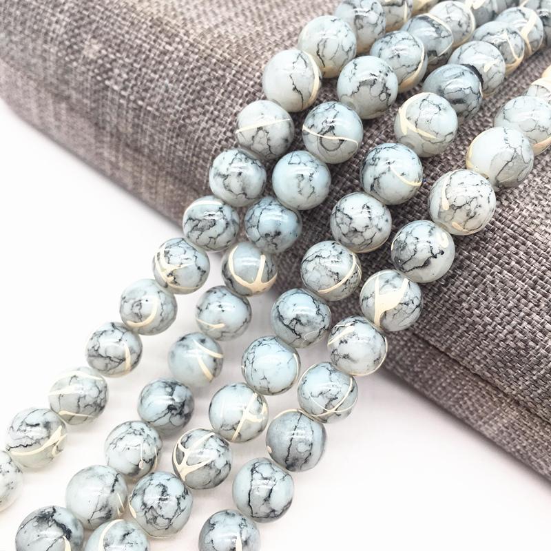 New 4/6/8mm Charm Double Salad Glass Beads Loose Spacer Beads for Jewellery Making Diy Bracelets Necklace Accessories