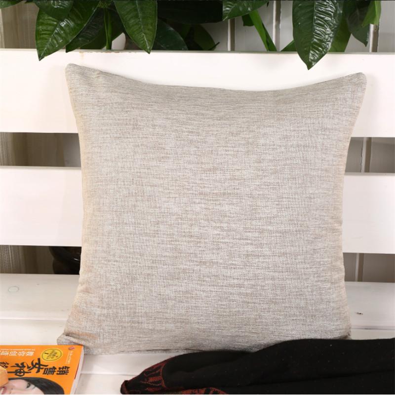 45x45cm Thicken High Quality Solid Color Linen Sofa Cushion Cover Living Room Throw Pillowcase Home Decoration