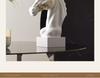 Pre-owned Resin Horse Head Figurine for Elegant Home or Office Display