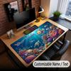Fish Ocean Theme Custom Mouse Pad Personalized With Name Text Customized Desk Mat For Office Home Decor