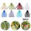 50pcs Plant Grow Bags Fruit Protection Bag Strawberry Grapes Fruit Protection Netting Mesh Pest Control Anti-Bird Garden Tools