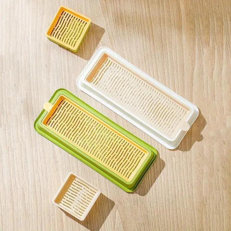 For Nursery Tray Seed Germination Tray Cat Grass Growing Set Layered Feline Soilless Convenient Cat Grass Set 4 Styles Pet Suppl