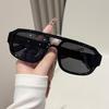 Double beam pilot sunglasses sunscreen fashion box sunglasses new trend versatile personality sunglasses