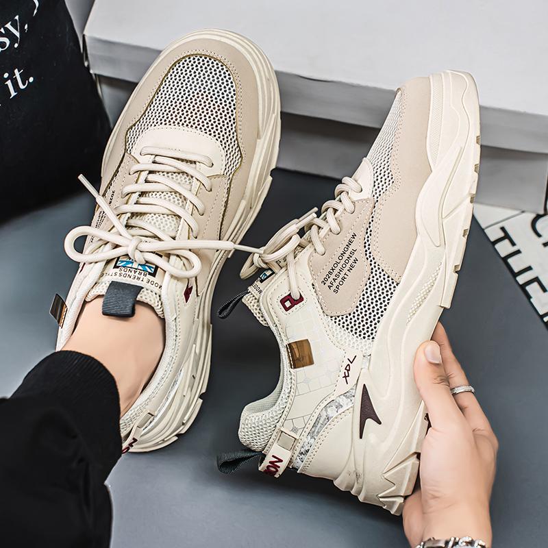 Fashion Men's Shoes Summer Breathable Soft Sole Comfortable Casual Sports Running Shoes Fashionable Low Top Work Shoes Walking Shoes