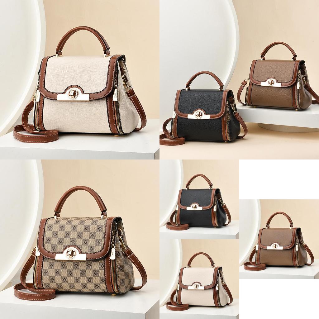 2023 New Style Women's Bag Urban Minimalist Colorblock Korean Version Ins Shoulder Crossbody Handbag