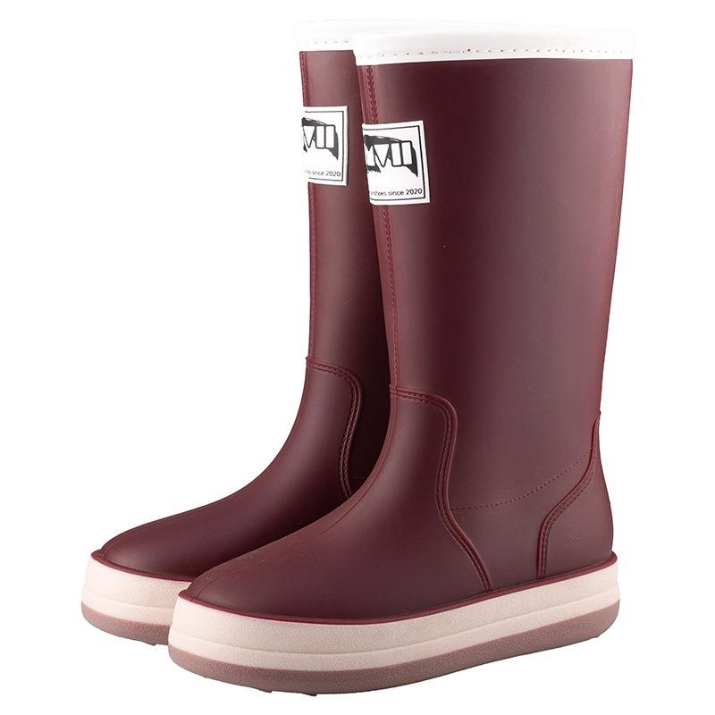 Fashion couple rain shoes men and women outdoor waterproof and non-slip rubber shoes high tube fishing water shoes soft sole car wash work rain boots