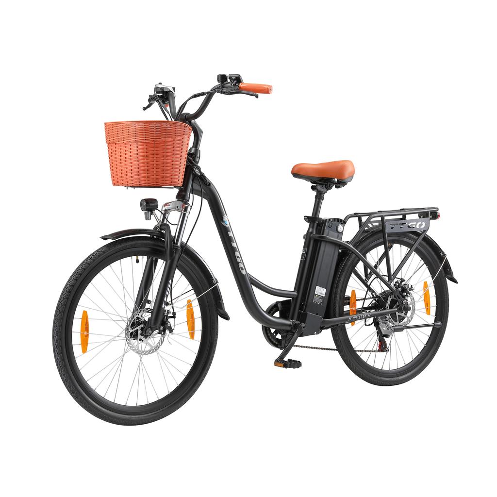 TTGO YY-26ST Elektrofahrrad für Erwachsene 250W Herren Stadt-Elektrofahrrad 36V14.5AH Akku, 26 Zoll Damen-Elektrofahrrad