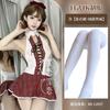 Sexy Lingerie Neck Strap Japanese Red Grid Senior Uniform Suit Cosplay Uniform Temptation