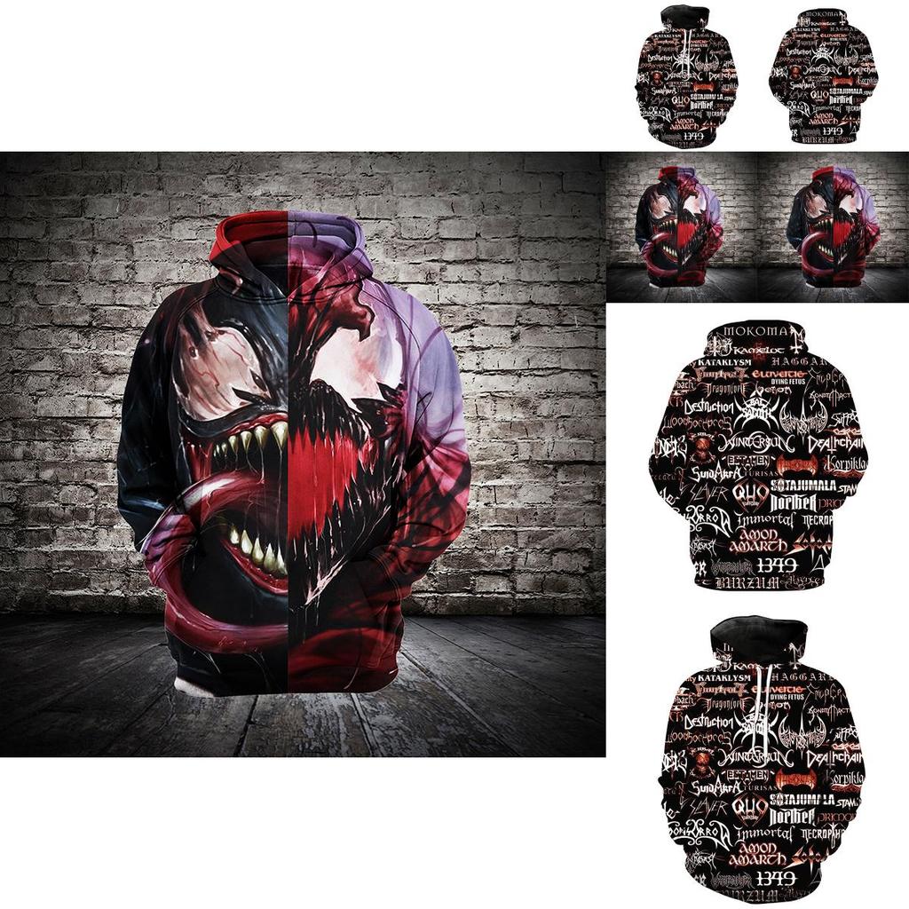 Trendige 2018 Mode Damen/Herren Spinnengift 3D Druck Lässige Hoodies Sweatshirt Jacke Für Stilvollen Komfort