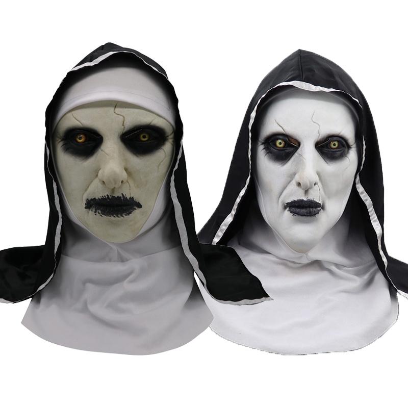 Die Nonnenkopfmaske mit entsetzlichem Design, ideal für Halloween und Kostümpartys