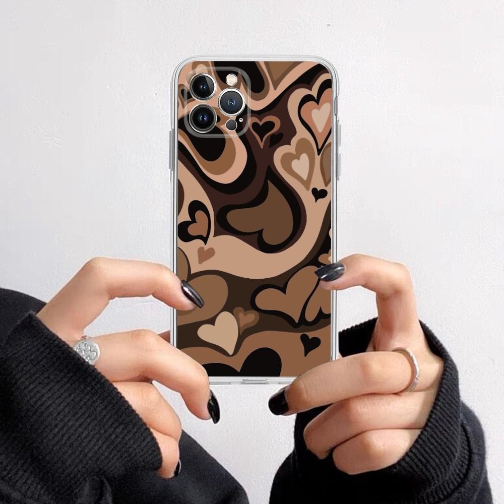 Heart Circle Phone Case for iPhone 16 15 8 7 6 6S Plus X SE XR XS 14 11 12 13 Mini Pro Max Mobile Case