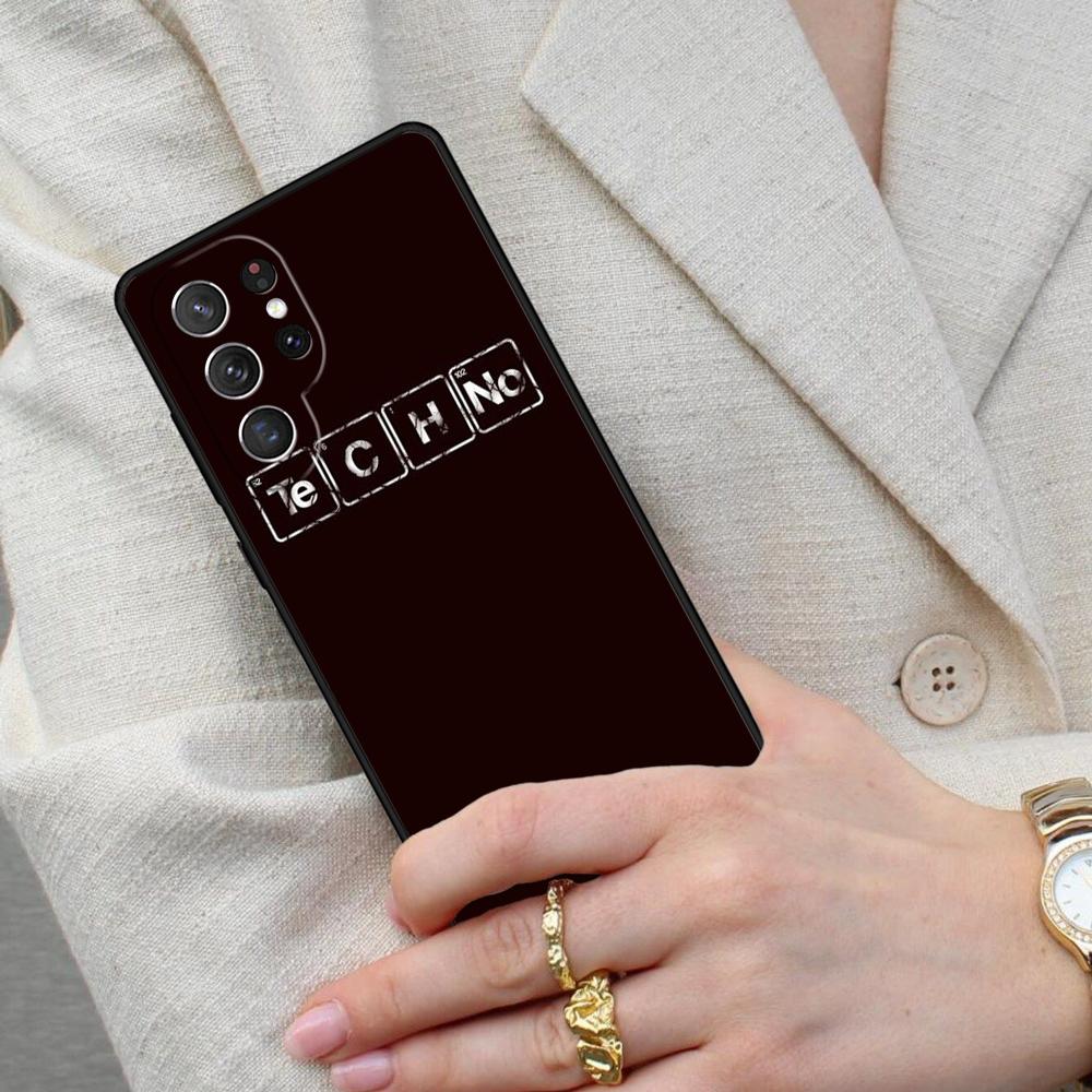 Love Techno Music Quotes Cell Phone Case for Samsung Galaxy S26 Ultra S25 S24 S23 S22 S21 S20 Note10 Cover