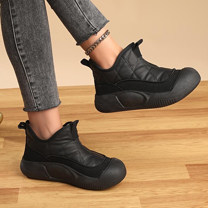 Damen Fleece und Verdickte Schneestiefel, Lässige Rutschfeste Stiefeletten