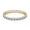 Blue Topaz Full Eternity Ring -925 Sterling Silver Gold Vermeil