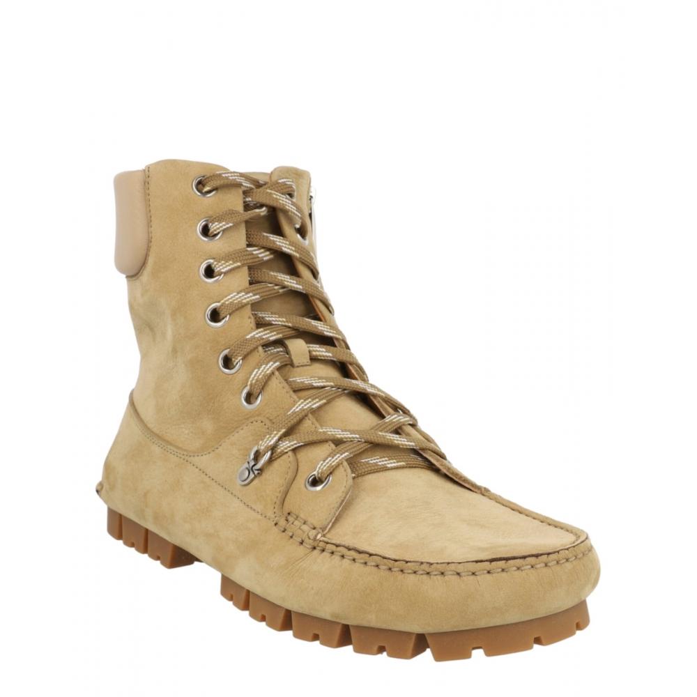 Salvatore Ferragamo Grifo Hiking Boots Cashew