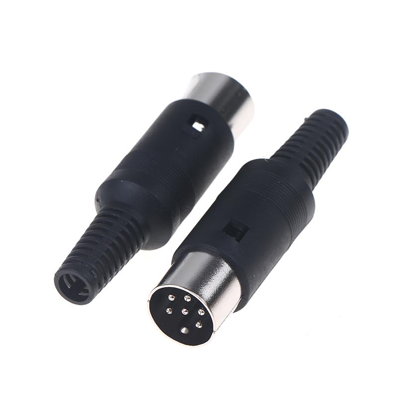 2Pcs/pack 3P 4P 5P 6P 7P 8P DIN Male/Female Plug Soecket Jack With Plastic Handle Keyboard Cable Connector Adaper