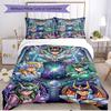 3pcs Duvet Cover Set (1*Duvet Cover + 2*Pillowcase, Without Core), Saint Seiya Print Soft All‑Season Bedding Set, Home Bedroom Decor Gift