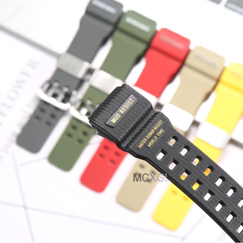 Natural Resin Replacement Watch Strap Suitable for Casio G-Shock Master G Mudmaster GG-1000 GWG-100 GSG-100 Sport Watch Bracelet