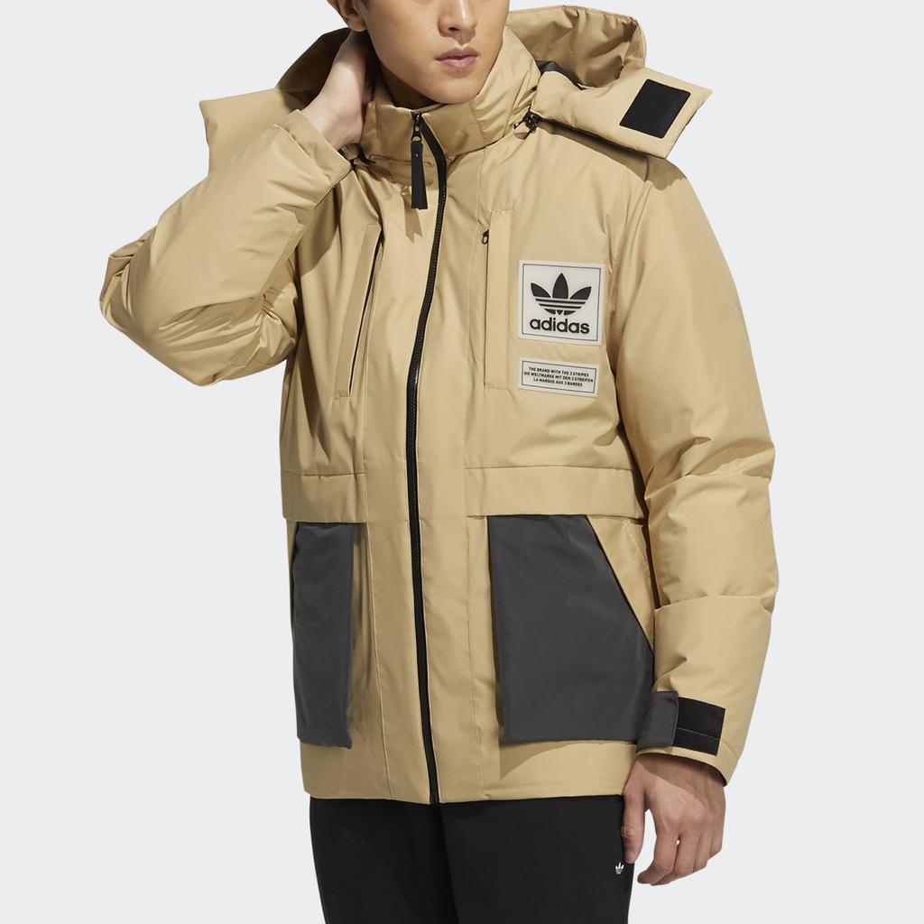 adidas Originals Trefoil Collection Outfit Down Jacket Winter Men's Ecru H66018