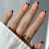 Hochwertige tragbare künstliche Nägel im Mandel-Nude-French-Stil – mittellange und lange Nagelspitzen