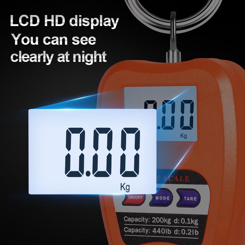 Handheld 200kg Portable Electronic Crane Hook Luggage Scale