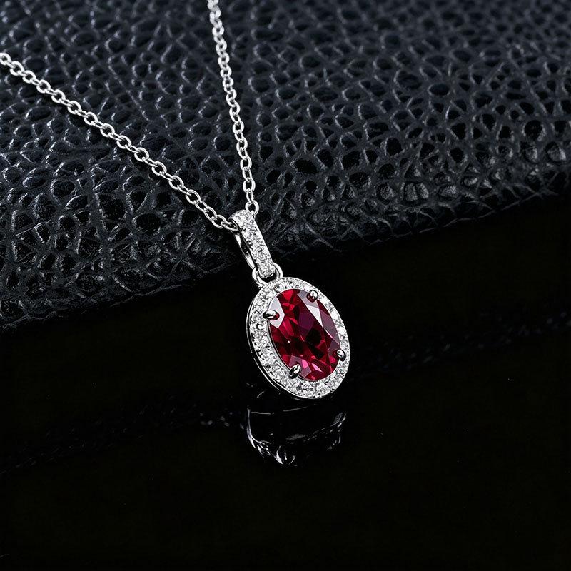 Elegant Diana-Style Ruby Silver Choker Necklace for Women - Perfect for Daily Wear, Anniversaries, or Birthdays
