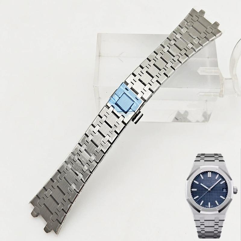 904L Roestvrijstalen Horlogebanden Voor AP 15400 Audemars Piguet Royal Oak GA2100 2110 Band Mannen Zilver waterdicht Armband 26mm