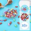 100/300pcs Acrylic Material Small Goldfish Beads Koi Beads Plastic Cute Animal Craft Loose Beads Colorful Fish Spacer Beads DIY Bracelet Necklace