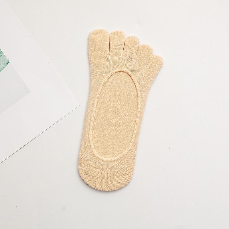 

Женские летние носки с пятью пальцами конфетных цветов, низкие, нескользящие, хлопковые - впитывающие и дышащие