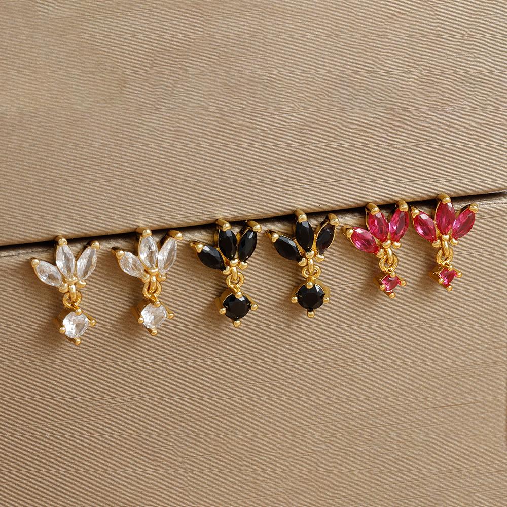 Stainless Steel Minimal Hoop Earrings For Woman Cubic Zirconia Piercing Earring Fashion Korean Unusual Jewelry