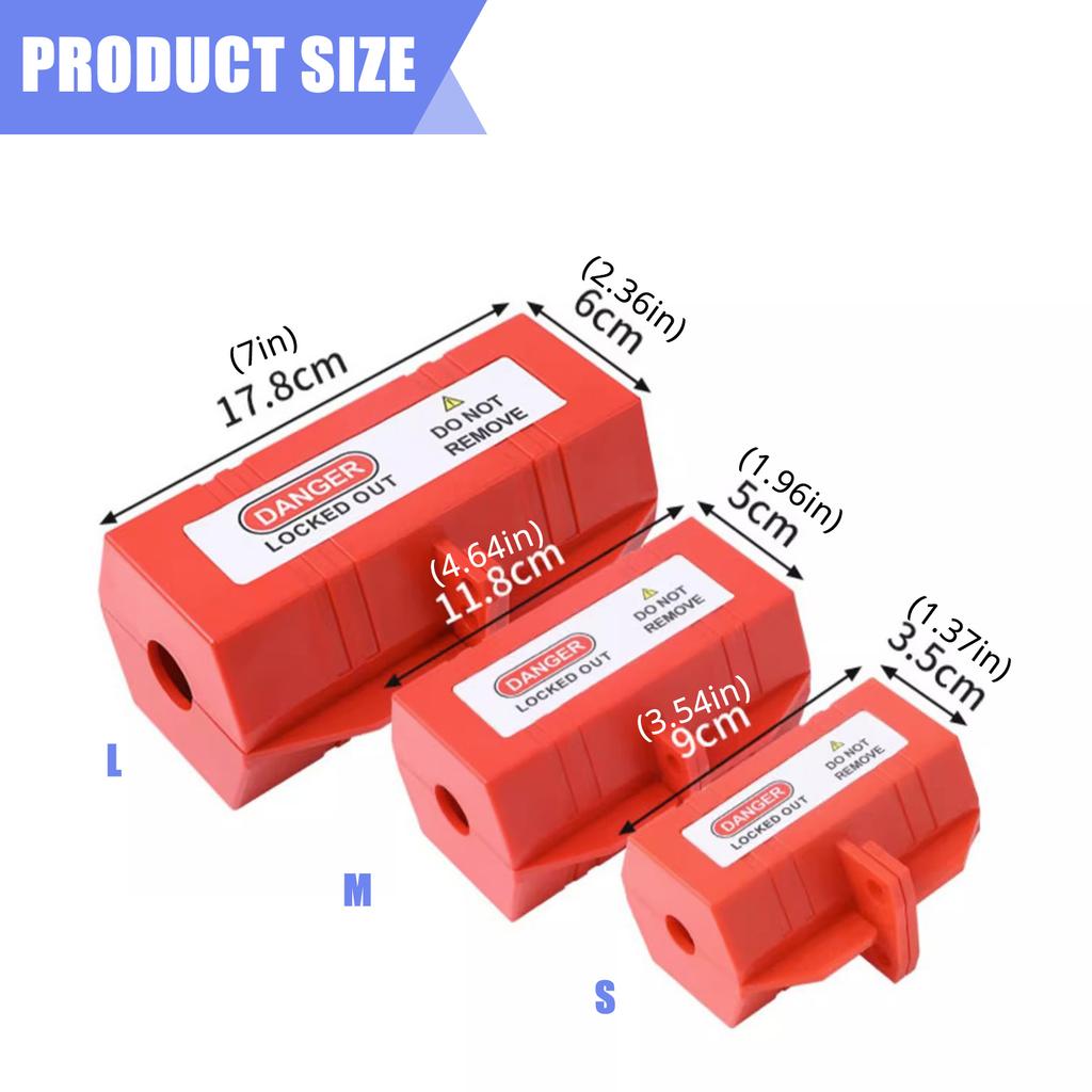 Plug Lockout Device with Locking Tag Plastic Tag Out Plug Power Lock Electric Plug & Thermostat Plug Lock Enduring