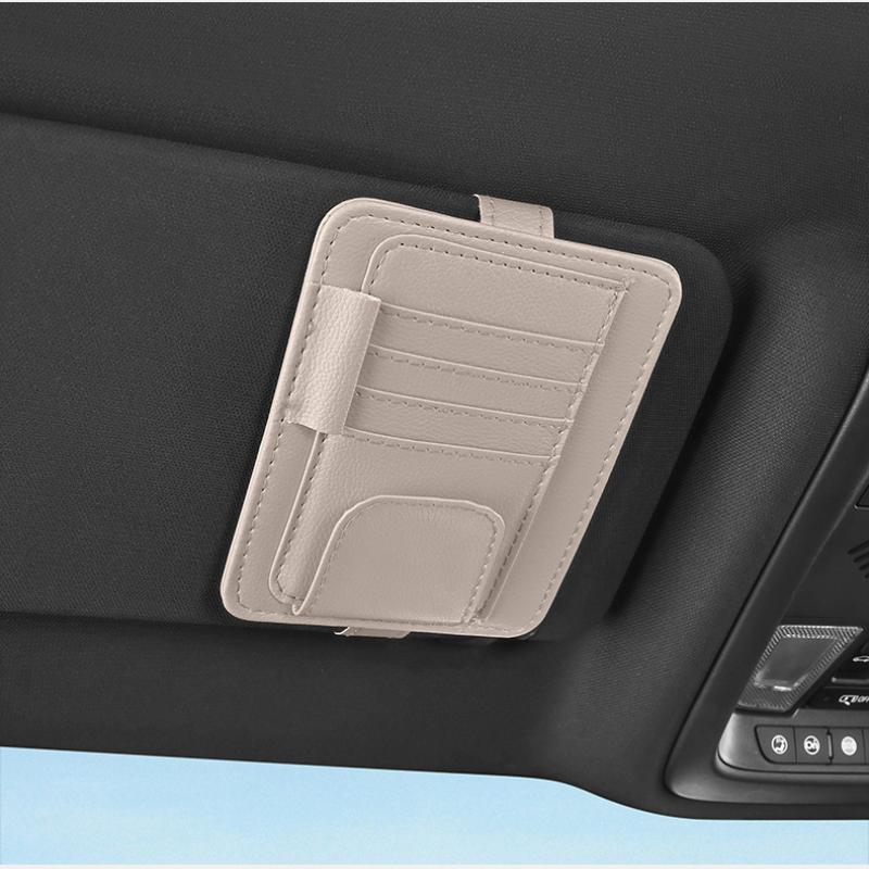 Auto-Sonnenblenden-Organizer mit mehreren Taschen, Visitenkarten-Aufbewahrungsmanagement, Sonnenbrillenhalter, Visier-Zubehör, Auto-Innenraum