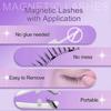Magnetic Eyelashes No Glue Required - Reusable False Eyelashes Natural Look Set 4 Pairs False Eyelashes Soft Waterproof Magnetic Eyelashes Easy