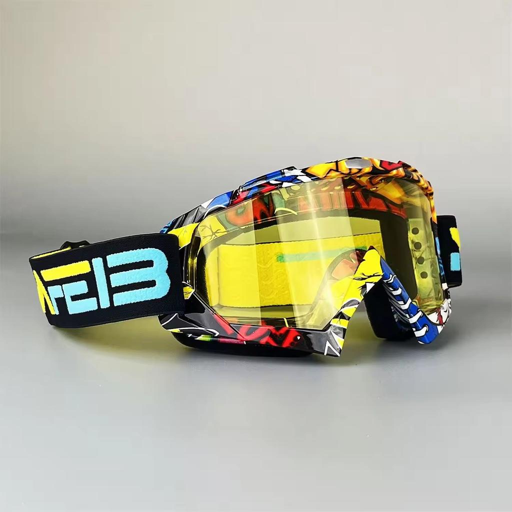 2026 Vibrant Frame Design Motocross Goggles UV400 Lens  Lightweight Durable Adjustable Strap Outdoor Sports Riding Goggles