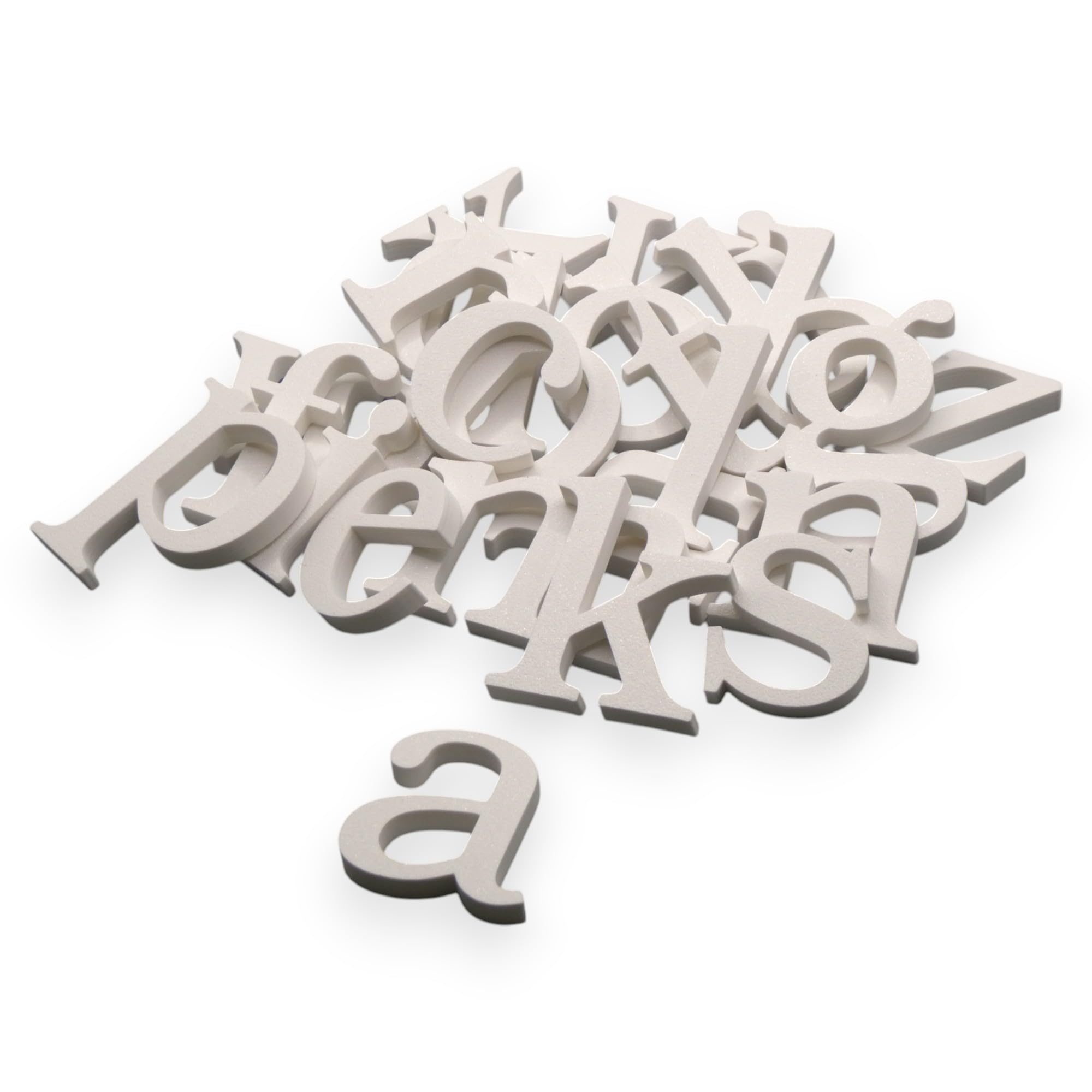 

Alphabet Letters White with 7cm Uppercase (Lowercase Set) [Compatible Letters]