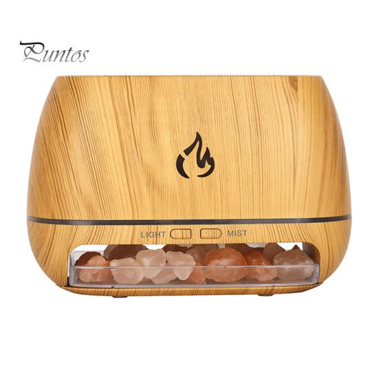 

Настольный увлажнитель воздуха, диффузор эфирного масла с цветным светом RGB, реалистичный эффект пламени, диффузор аромата 3-в-1, лампа из соляного камня