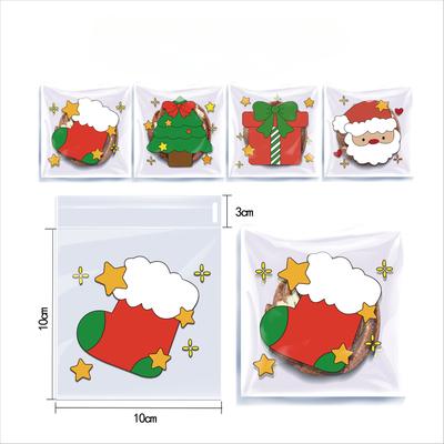 Christmas Elements, Candy Bags, OPP Self-adhesive Bags, Holiday Candy Packaging, Biscuit Packaging, Food Bags