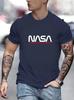 NASA T-Shirt Men's Space Graphic Tee Cotton Round Neck Casual Top Gift Idea