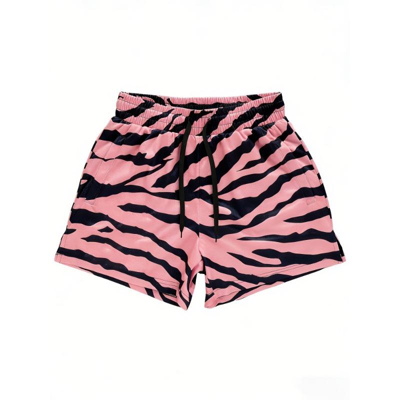 High Quality 2026 Retro Men's Quick Drying Tiger Print Basketball Shorts Lightweight Breathable Sports Shorts