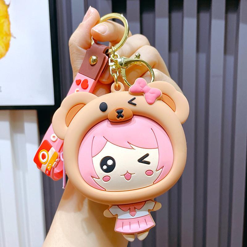 Cartoon Cute Silicone Coin Purse Keychain For Kids And Women