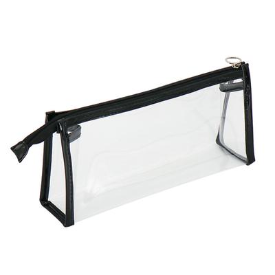 Clear Pencil Case Large Capacity Waterproof Portable Minimalist PVC Transparent Pen Bag for