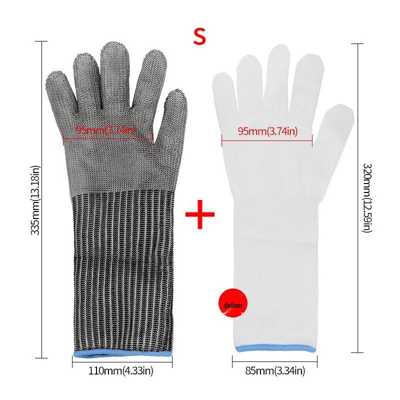 Cut-Resistant Steel Wire Gloves Level 5 Metalworking Protection